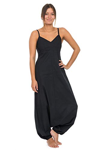FANTAZIA Combinaison sarouel basique ethnique femme hiver noir - Taille S au XXXL Noir