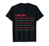 I Love You Seconde Minute Heure Jour Semaine Mois