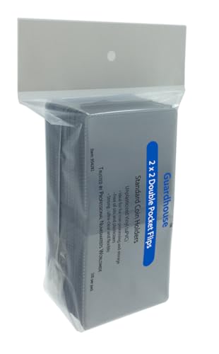 2x2 Double-Pocket Unplasticized Coin Flips - Retail Pack of 100