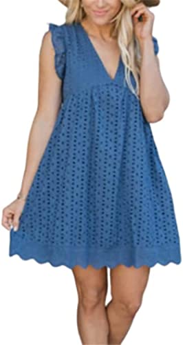 Robe barboteuse californienne avec short, barboteuse en dentelle californienne, barboteuse avec poches et short (taille XL, bleu foncé) Cover