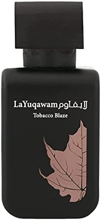 La Yuqawam Tobacco Blaze for Men EDP - Eau De Parfum 75ML (2.5 oz) | Irresistible Pour Homme Spray | Masculine Oudh Woody patchouli, leather | Signature Arabian Perfumery | by RASASI Perfumes