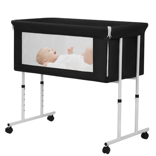 Semoprus Baby Bassinet,Bedside B assinet for Baby,B aby B assinets Bedside Sleeper with Adjustable 5...