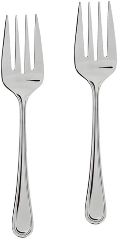 SET OF TWO (2) - Elegant Regency Line Tabletop Flatware Serving Meat Fork, Serving Utensil, Buffet Banquet Serving Forks, 18/8 Gauge Mirror-Polished Stainless Steel