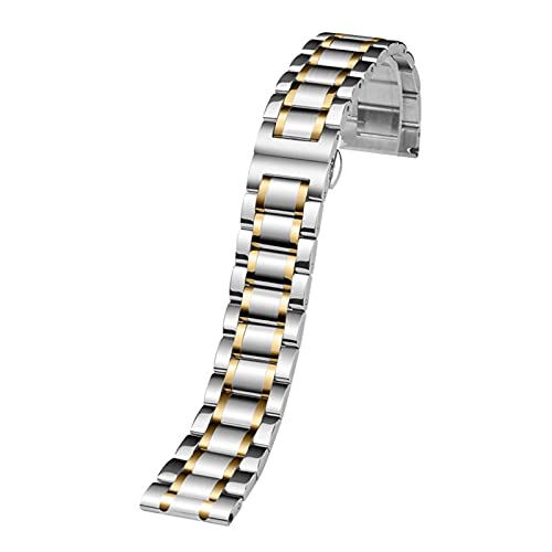Correa de acero inoxidable para reparar reloj con pasadores de 12 a 24mm