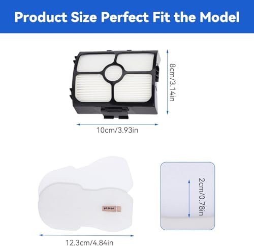 Image of HZ3002 Replacement Filters for Shark HZ3002 HZ3000 HZ4001AMZ HZ4002 Stratos Ultralight Corded Stick Vacuum, Replace part XFFKHZ3000 XHFHZ3000, 1 HEPA & 2 Foam and Felt Filters