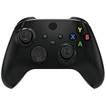 eXtremeRate Replacement Faceplate for Xbox Series X & S Controller - Personalize Your Control - Solid Black Custom Front Housing Shell for Xbox Core Wireless Controller [Controller NOT Included]