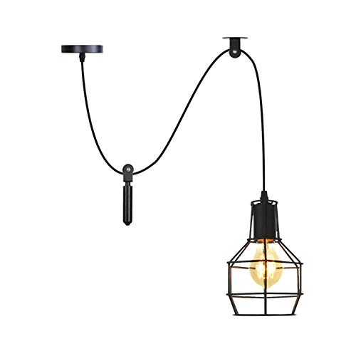 Lámpara de Techo Ajustable para Bricolaje Estilo Industrial con Cable Largo de 2 Metros 2