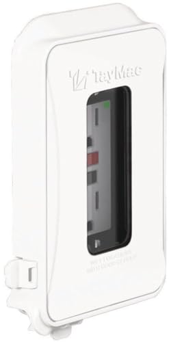 Housse 1 gang résistante aux intempéries extensible blanc boîtier étanche