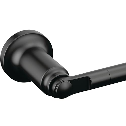 Delta Saylor 2-Piece Bathroom Set with 8 in. Hand Towel Holder and Toilet Paper Holder | Matte Black Bathroom Accessories | Bathroom Hardware Set