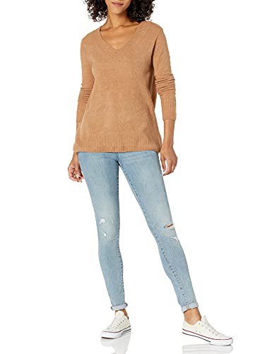 Image of Goodthreads womens Relaxed-Fit Mid-Gauge Stretch V-Neck Sweater