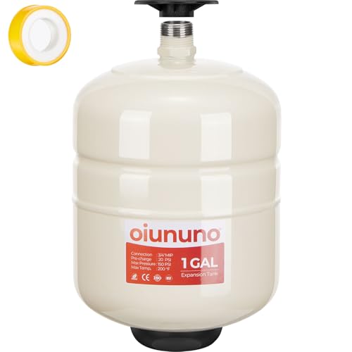Potable Thermal Expansion Tank 1 Gallon, 3/4' MNPT Connection, Compact Design for Water Heater, RV, Marine, Boat, Off-Grid Systems, Residential Plumbing & Solar Thermal