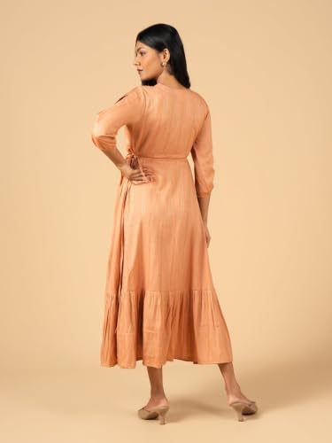 Image of The Mom Store Maternity and Nursing Wrap Dress for New Mom | Pre and Post Pregnancy Wear for Womens | Trendy Stylish Printed Friendly Dresses for Women | Comfortable