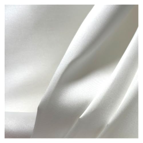 Tissu satin rigide de luxe blanc ivoire haute couture pour robe de mariée de prestige