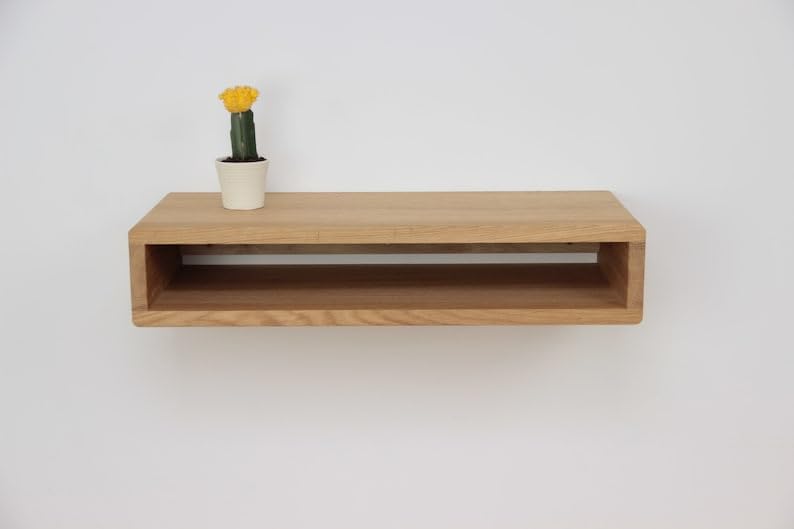 carpentray Wooden Bedside Table for Bedroom | Nightstand Bedside Lamp Holder End Table with Drawer & Shelf Storage for Living Room (50x24x12cm / Natural)-image-43