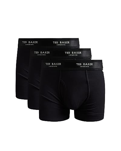 Ted Baker Men's 3 Pack Cotton Stretch Boxer Briefs, Black