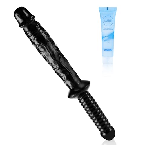 33.5 cm Black Ended XXL Riesen Doppel Dildo Realistischer Dildo Penis Schwanz Anal Butt Plug Massager G Punkt Adult Sex Toys für Frauen Männer 295 g BBC Diloschwanz für Männe Doppeldilos für Frauen