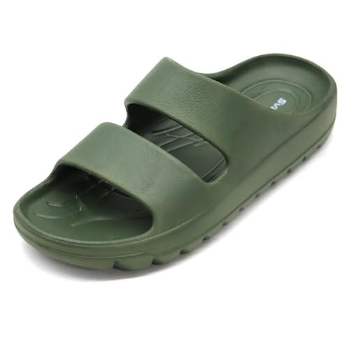 Image of SVAAR Soft EVA Double Strap Slippers for Men | Stylish Anti-Skid Slides with Arch Support & Bouncy Sole | Lightweight Indoor Outdoor Comfort