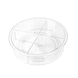 LOOCOO Turntable Kitchen Storage Organizer for Can or Seasonings - Multifunctional Spice Racks Fridge Organizers Rotating Cosmetic Organizer for Countertop