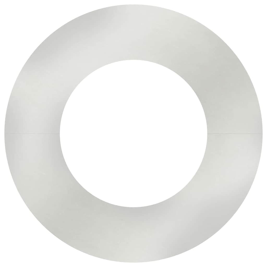 Anillo de árbol de acero inoxidable plateado, 70 x 70 cm, diámetro de 40 cm, disco cuadrado para protección de raíces y bordes cortados, robusto anillo de jardín para árboles y arbustos en
