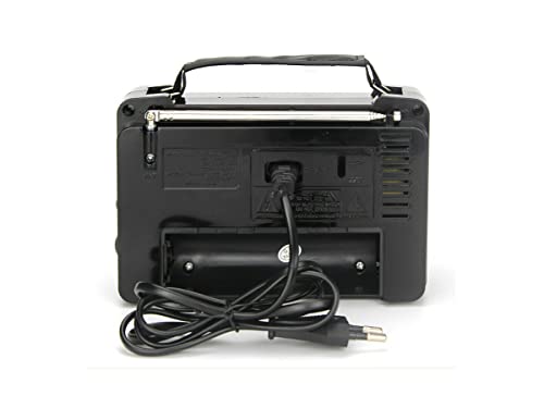 Tragbares Radio, Vintage-Radio, mittlere Größe 160 x 107 x 58 mm, hohe Lautstärke, traditionelles Radio mit 4 Bandern AM… - Image 4