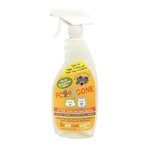 Image of Pet Poop Stain and Odor Remover | 22 oz or 1 Gallon | Poop B Gone | Dogs and Cats Poop Stains Removal (22 Ounces)