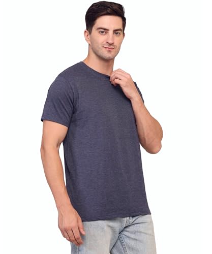 Image of Unisex Round Neck Plain T-Shirt | Combed Bio-Washed Ring Spun Cotton for Men & Women, Short Sleeves