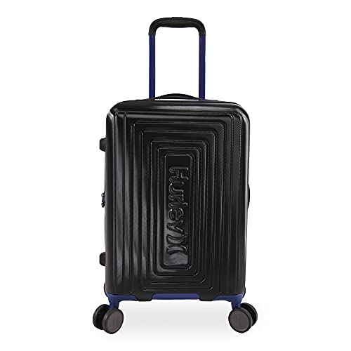 Hurley Suki Hardside Spinner Luggage, Black/Blue, 21" Carry On2