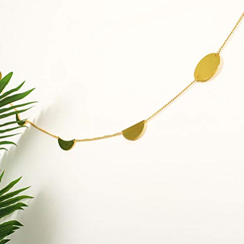 Lioobo – Guirlanda de parede de metal criativo, eclipse lunar, multifuncional, ornamento de pendurar