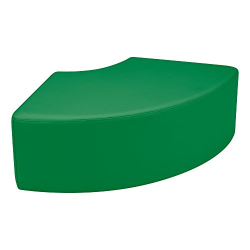 Image of Sprogs 12 inch H Structured Quarter Round Stool -Flexible Modular Collaborative Soft Seating for Office, Home, Lounge and School Classrooms with Durable Frame -Green