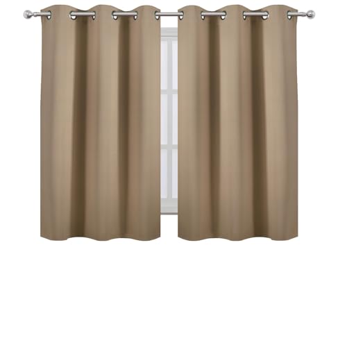 Image of LEMOMO Natural Blackout Curtains /38 x 54 Inch /Set of Two Panels Grommet Living Room Curtains