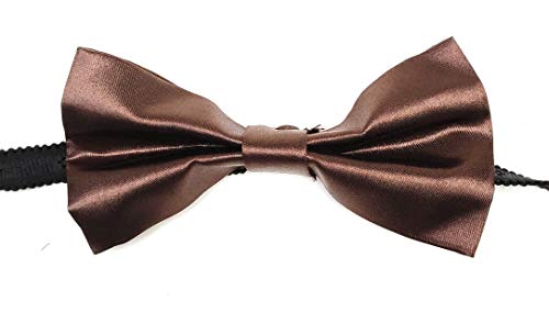 Image of JAGMOOLYA Products The Perfect Classic Satin Pre-Tied Bow Tie Formal Solid Tuxedo Bowtie Adjustable Length Many Colors and Styles Bow for Adults and Children