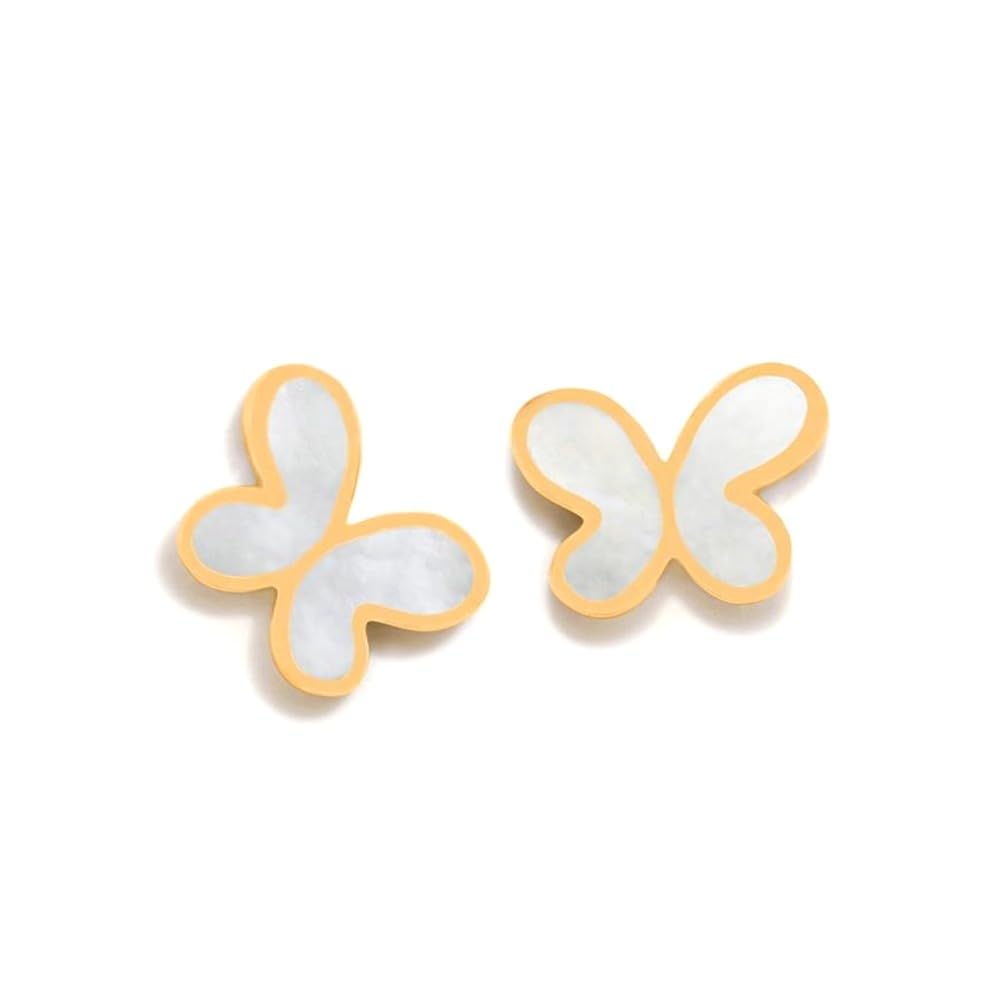 Agatha Ruiz de la Prada Pendientes Agatha Ruiz de la Prada plata Ley 925m colección ROSCA niña 6mm. mariposa chapada oro - Modelo: 041ROS