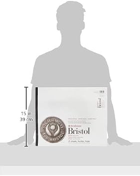 Strathmore (580-92 500 Series Bristol, 2-Ply Plate Surface, 14x17, 15 Sheets