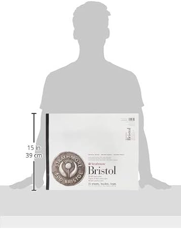 Strathmore (580-92 500 Series Bristol, 2-Ply Plate Surface, 14x17, 15 Sheets