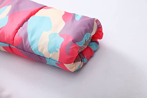 Kids Girls' Winter Coat Insulated Long Parka Warm Hooded Puffer Jacket Toddler Thicken Padded 2 (Hot Pink-A, 4-5 Years)3