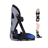 Orthopädischer Stiefel for Fußbruch, Knöchel, verstauchtes Fußgelenk, gepolsterte Stützorthese, Genesung nach Verletzungen, Gehstiefel, Faszien-, Sehnen-, Waden-Dehnung, Dehnung, Schlafen(Gray,Medium)