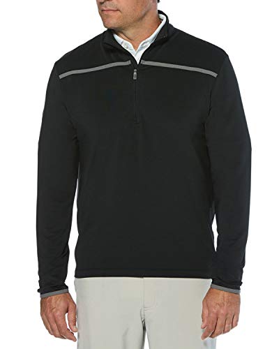 Image of Callaway Men's Golf Chest Stripe Long Sleeve 1 /4 Zip Mock Pullover