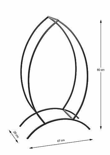 Support pour bois de cheminée robuste avec structure en métal stable de style moderne - 5