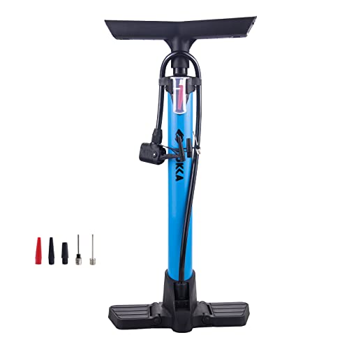 Weerock Bike Pump,Portable Bicycle Tire Pump,Air Pump,Handle Pump,Bike Floor Pump With Ball Needle And Balloons Inflator For Soccer Basketball,Multi Colors,Blue #TOP27