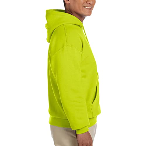 Gildan Mens Heavy Blend Hooded Sweatshirt Safety Greens3