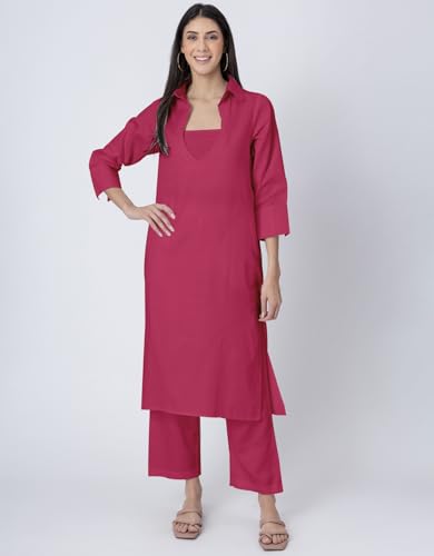 Exclusive, Stylish 3-Pc Indo-Western Kurta & Pants Set, Designer Cotton Slub Outfit with Pockets2