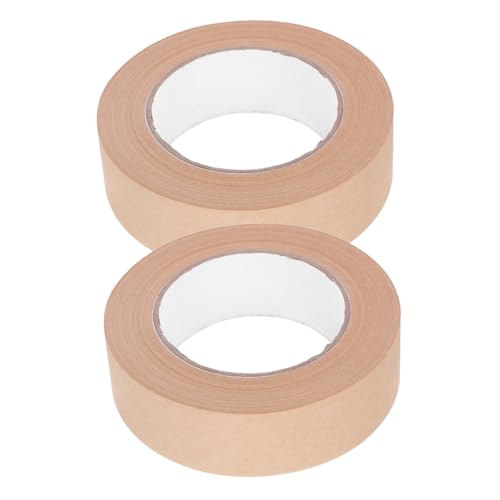 OFFSCH 2pcs Water Activated Kraft Paper Gummed Tape 36mm for Picture Framing and Packaging, Eco-Friendly Seal Tape for Arts, Crafts, and Household Sealing Supplies