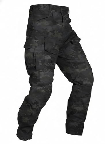 Men's Tactical Camo Cargo Pants with 10 Pockets