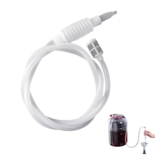 Syphon Pump Wine Making Equipment Tool Reusable Soft Tube Beer Home Brewing Kits Brew Manual Siphon Filter Pipe Hose for Home DIY Homebrew Mead Cider Fruit Juice Bottling Container Baster Electric