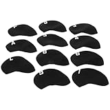 Abaodam 11 Stück Golfschlägerhauben aus Strapazierfähigem Material Schwarzes Golfzubehör für Putter und Driver Schutzhauben für Golftraining und Turniere