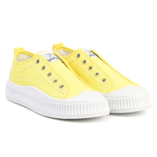 Image of YOHO Cruise Women's Without Lace Trendy Stylish Canvas Slip-On Sneakers (SoS)