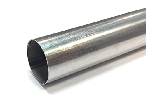 Image of FAPBADRI Curtain Rod /Pipe Heavy Quality Stainless Steel for Home /office door, window, shower, 1 inch diameter (25mm), Color - Silver Chrome Glossy finish, Length - 60 inches (5 feet), 1 Pipe