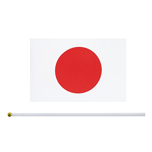Japan Stick Flag,TSMD 50 Pack Hand Held Small Japanese National Flags On Stick,International World Country Stick Flags Banners,Party Decorations For World Cup,Sports Clubs,Festival Events Celebration