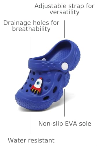 Image of INMINPIN Kids Girls Boys Clogs Garden Shoes Toddler Slides Sandals Children Water Shower Beach Pool Slippers Indoor Outdoor