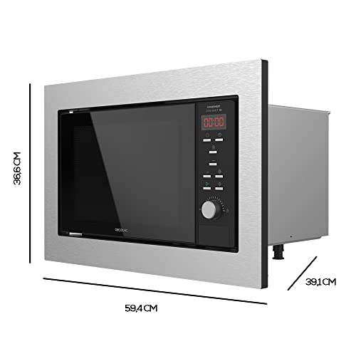 Cecotec-Microondas-encastrable-Digital-GrandHeat-2350-Built-In-SteelBlack-900W-Integrable-23-Litros-Grill-9-funciones-preconfiguradas-Quick-Start-Temporizador
